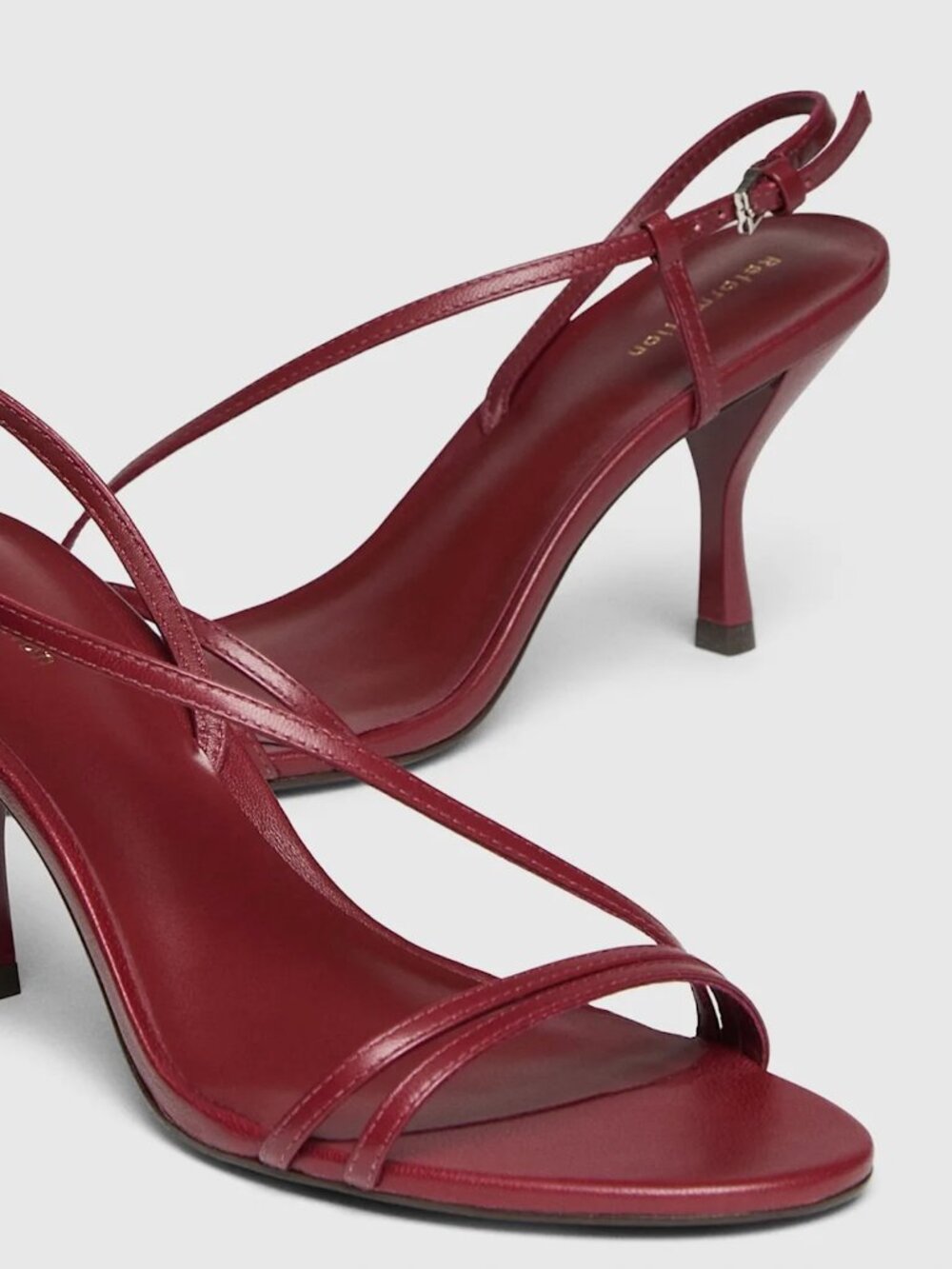Reformation Petunia Heeled Sandal Red - Size 6.5